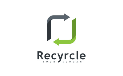 Recycle logo icon vector. recycling illustration  symbol, rotation arrow icon design 3