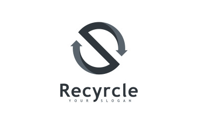 Recycle logo icon vector. recycling illustration  symbol, rotation arrow icon design 4