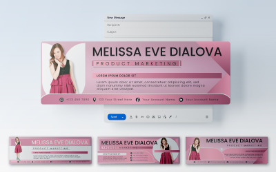 Elegant Email Header Post Template