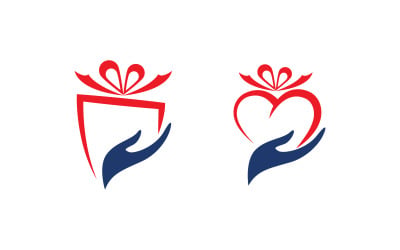 礼品盒商店图标徽标矢量插图设计 v.6