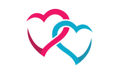 Projekt ilustracji Beauty Love Vector Logo Szablon v.12