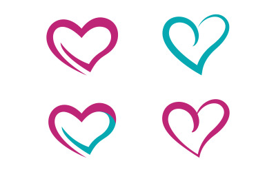 Projekt ilustracji Beauty Love Vector Logo Szablon v.14