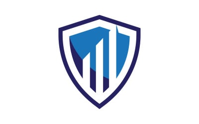 Shield security Logo vector illustration design template v.12