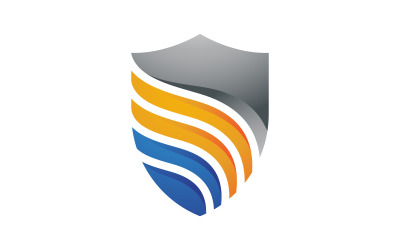 Shield security Logo vector illustration design template v.16