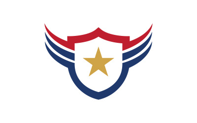 Shield security Logo vector illustration design template v.8