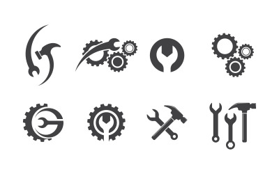 Vorlage für das Design des Vektorsymbols für mechanische Werkzeuge v.13
