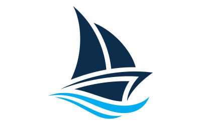 Cruise ship Ocean Logo Template illustration design v.4