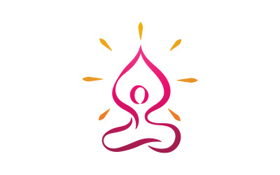 Illustrazione del modello di progettazione dell&amp;#39;icona del logo Yoga v.12