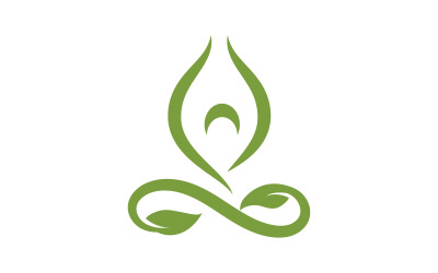 Illustrazione del modello di progettazione dell&amp;#39;icona del logo Yoga v.15