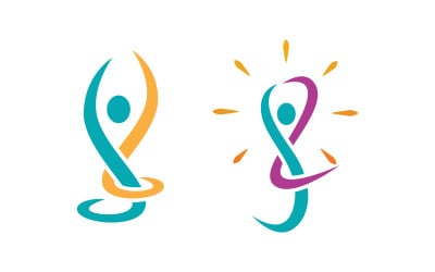 Yoga Logo icon design illustration Template v.11