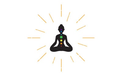 Yoga Logo icon design illustration Template v.21