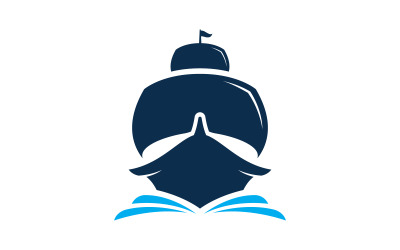 Cruise ship Ocean Logo Template illustration design v.1
