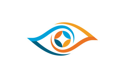 Identità del marchio Salute aziendale Cura degli occhi Logo vettoriale design v.47