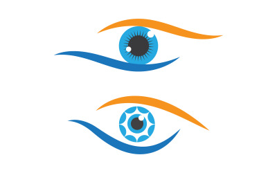 Identità del marchio Salute aziendale Cura degli occhi Logo vettoriale design v.57