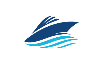 Illustrazione del modello del logo dell&amp;#39;oceano della nave da crociera design v.20