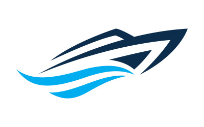 Illustrazione del modello del logo dell&amp;#39;oceano della nave da crociera design v.23