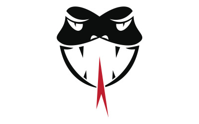 silhouette di serpente vipera. Illustrazione del logo di serpente vipera v.2