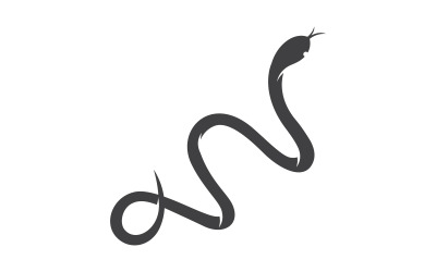 silhouette di serpente vipera. Illustrazione del logo di serpente vipera v.4