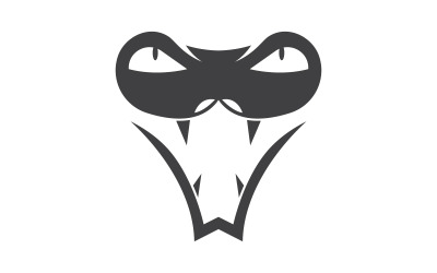 silhouette di serpente vipera. Illustrazione del logo di serpente vipera v.5