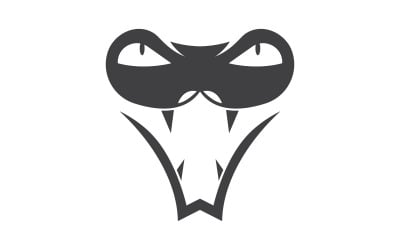snake viper silhouette. Logo illustration of snake viper v.5