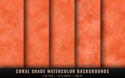 Coral Shade Watercolor Backgrounds