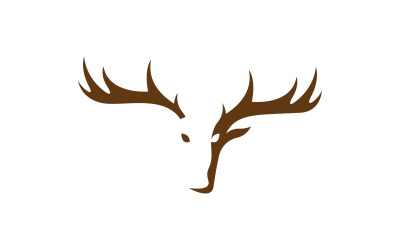 Deer head vector Logo illustration design template v.10