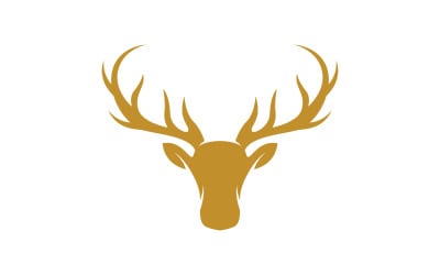 Deer head vector Logo illustration design template v.8