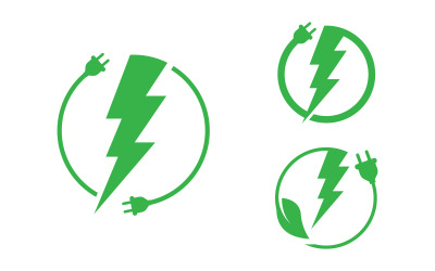 Illustrazione del design dell&amp;#39;icona vettoriale di energia verde ecologica Modello v.12