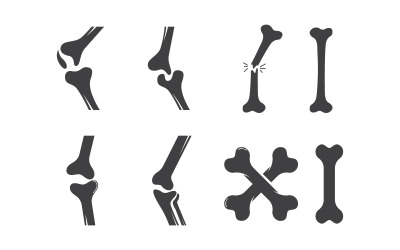 Ortopedik Tıbbi Logo tasarım illüstrasyon Şablonu v.16