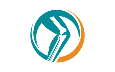 Ortopedik Tıbbi Logo tasarım illüstrasyon Şablonu v.17