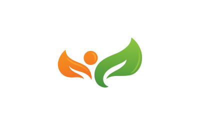 Ağaç yaprağı ekoloji doğa kavramı Logo Şablonu v.4