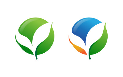 Concetto di natura ecologia foglia albero Logo Template v.12