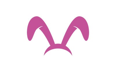 Cute Rabbit template Logo icon illustration design v.26