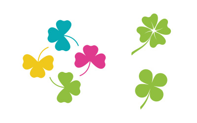 Green Nature Clover Leaf Logo Template Design v.5