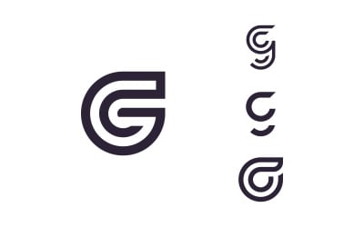 Initia G logo vector template, creative logo symbol design 15
