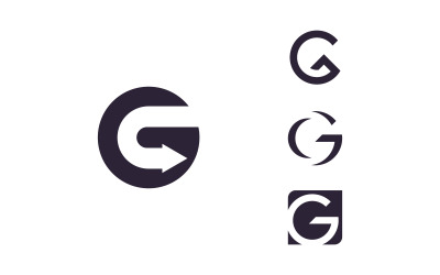 Initia G logo vektör şablonu, yaratıcı logo sembol tasarımı 13