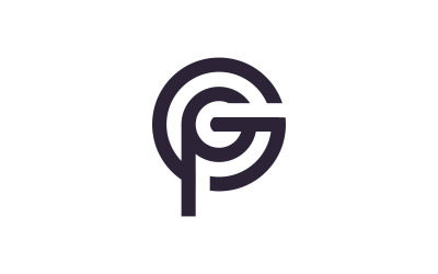 Initia G logo vektör şablonu, yaratıcı logo sembol tasarımı 4