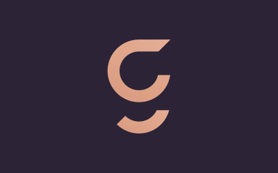 Initia G logo vektör şablonu, yaratıcı logo sembol tasarımı 6
