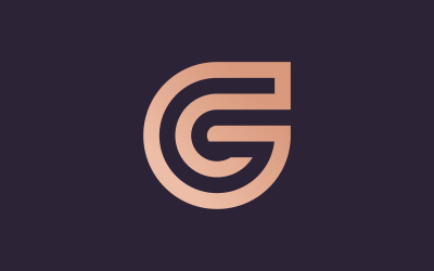 Initia G logo vektör şablonu, yaratıcı logo sembol tasarımı 8