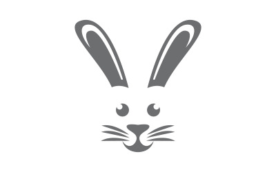 Милий кролик шаблон логотип значок ілюстрація дизайн v.21