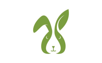 Modello di coniglio carino Logo icona illustrazione design v.9