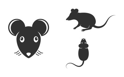 Modello di progettazione del logo dell&amp;#39;illustrazione del ratto v.3