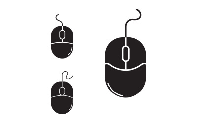 Modello di progettazione dell&amp;#39;icona vettoriale del computer del mouse v.2