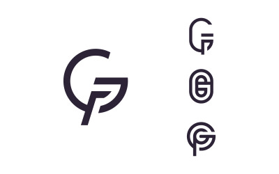 Modello vettoriale del logo Initia G, design creativo del simbolo del logo 14