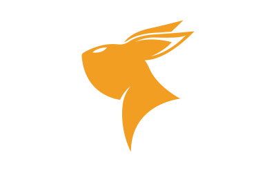 Sevimli Tavşan şablonu Logo simgesi illüstrasyon tasarımı v.20