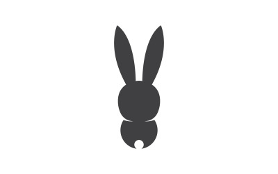 Sevimli Tavşan şablonu Logo simgesi illüstrasyon tasarımı v.24