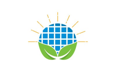 Sun Solar Energy logo icon illustration template v.41