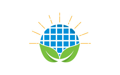 Sun Solar Energy logo icon illustration template v.4