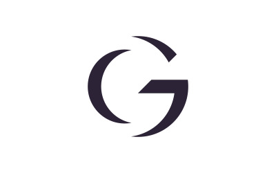 Szablon wektora logo Initia G, kreatywny projekt symbolu logo 0