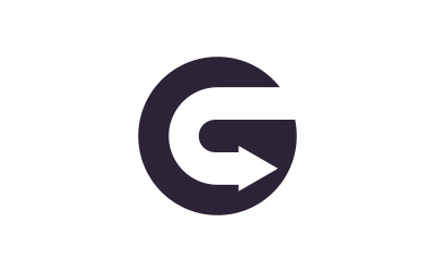 Szablon wektora logo Initia G, kreatywny projekt symbolu logo 12